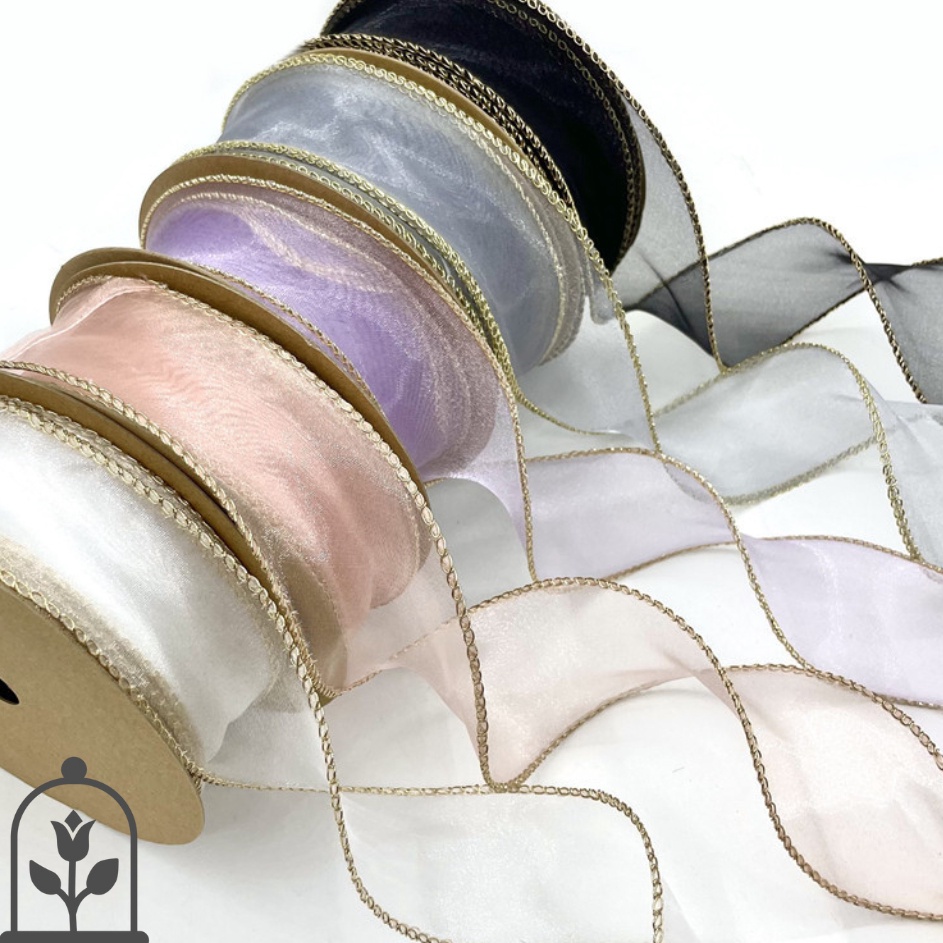 

PROMO TERPOPULER 1ROLL Pita Ribbon GOLD EDGE Pinggir Emas Korea Fishtail Wave Gelombang Kado Dekorasi Hampers Bouquet Lebar 4cm Panjang 9meter Fish Tail Colourful Cantik Murah Kerajinan Tangan