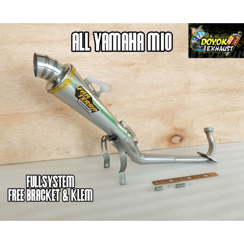 knalpot racing FAN TERRA untuk motor YAMAHA MIO ALL VARIAN/TYPE. Mio sporty/smille. Mio Soul GT. Mio