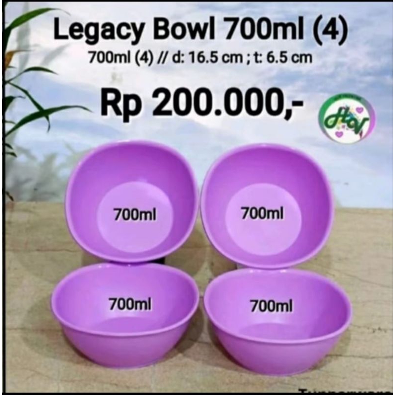 legacy bowl 700 ml tuperware