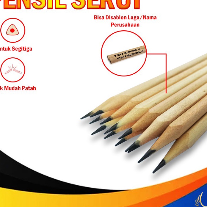 

PRODUK AWAL TAHUN Pensil Hotel Model Segitiga Serut Murah isi 1 pcs