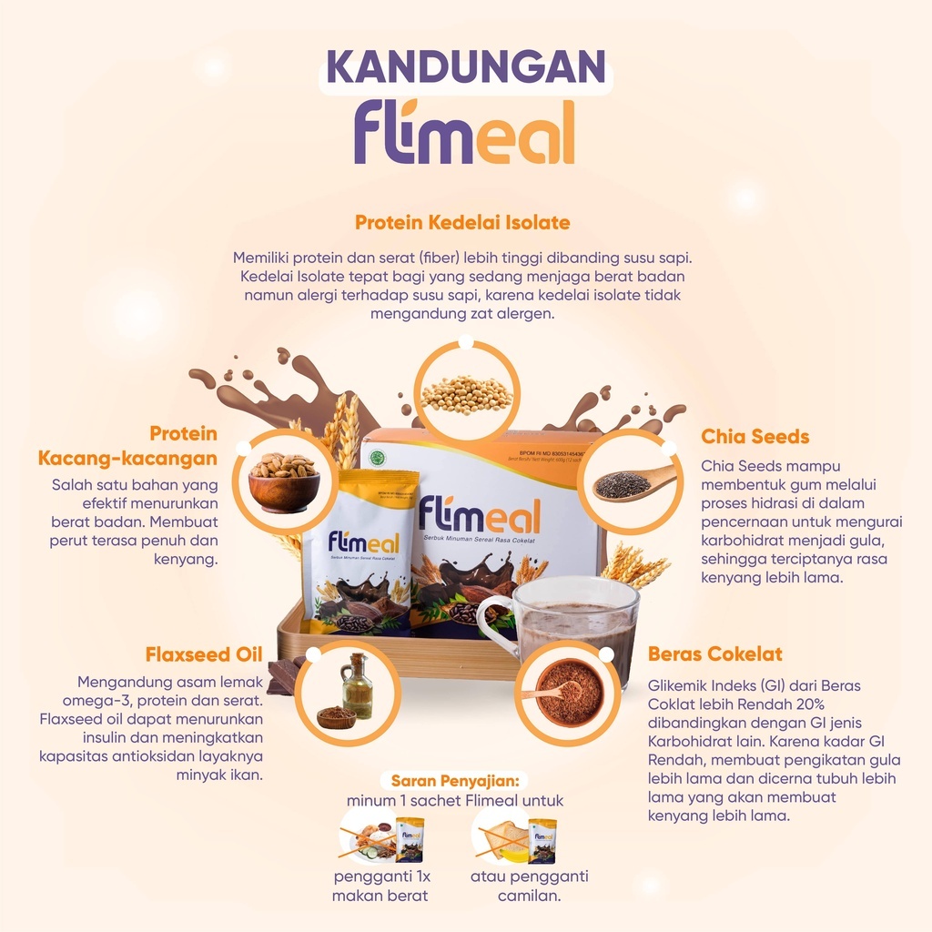 

MANADO FREE ONGKIR - FLIMEAL - 2 Box (24 Sachet) + GRATIS Shaker - Agen Resmi Exp. 2026