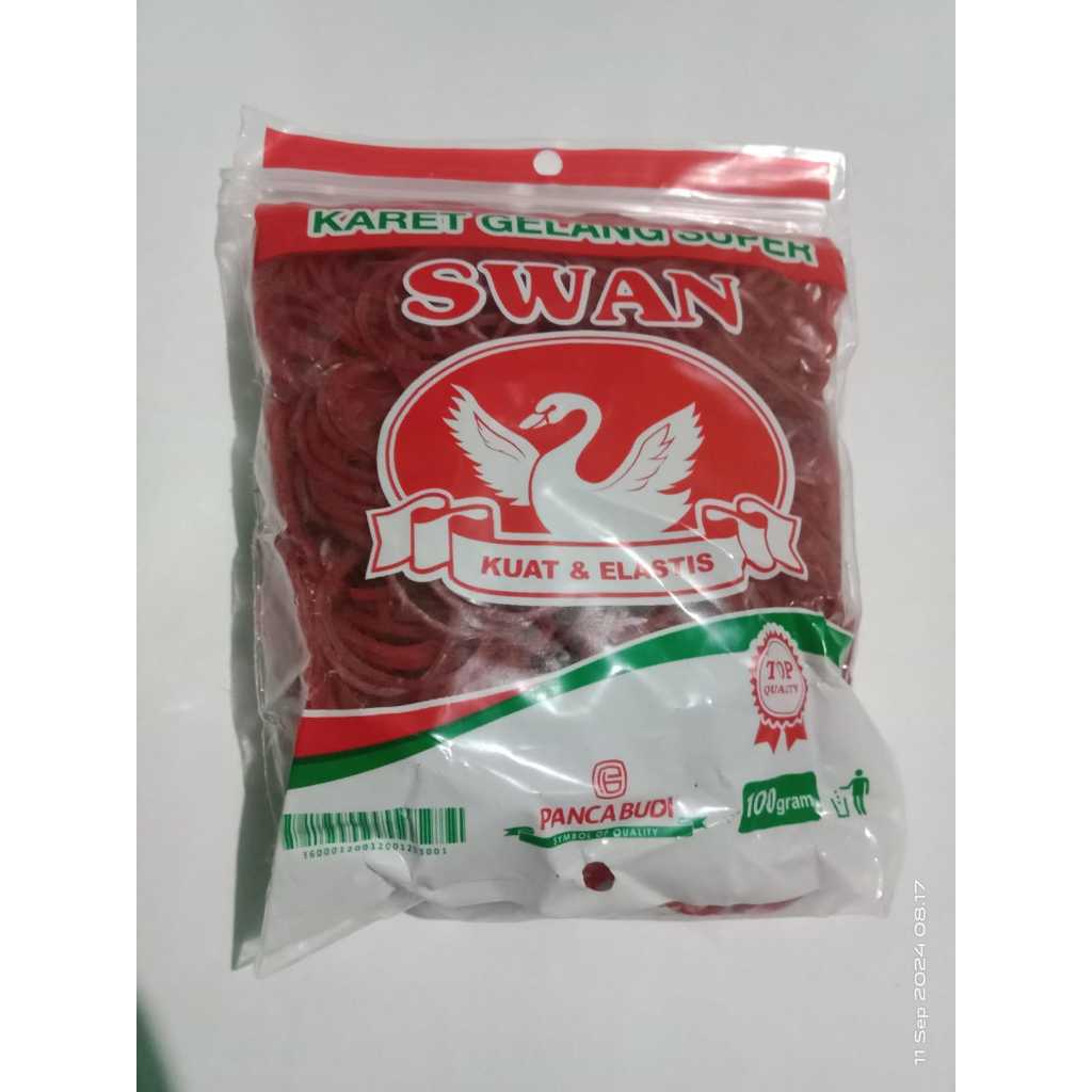 Karet gelang mini kecil / Karet gelang kecil merah / Karet gelang pentil kecil isi 100 gr swan