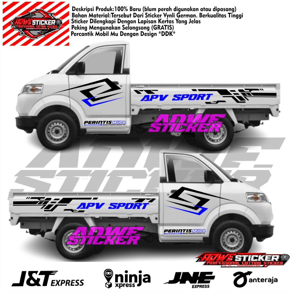 Stiker Cutting Mobil Pickup Apv Stiker Striping List Apv Sport Stiker Variasi Bodi Samping Mobil Pic