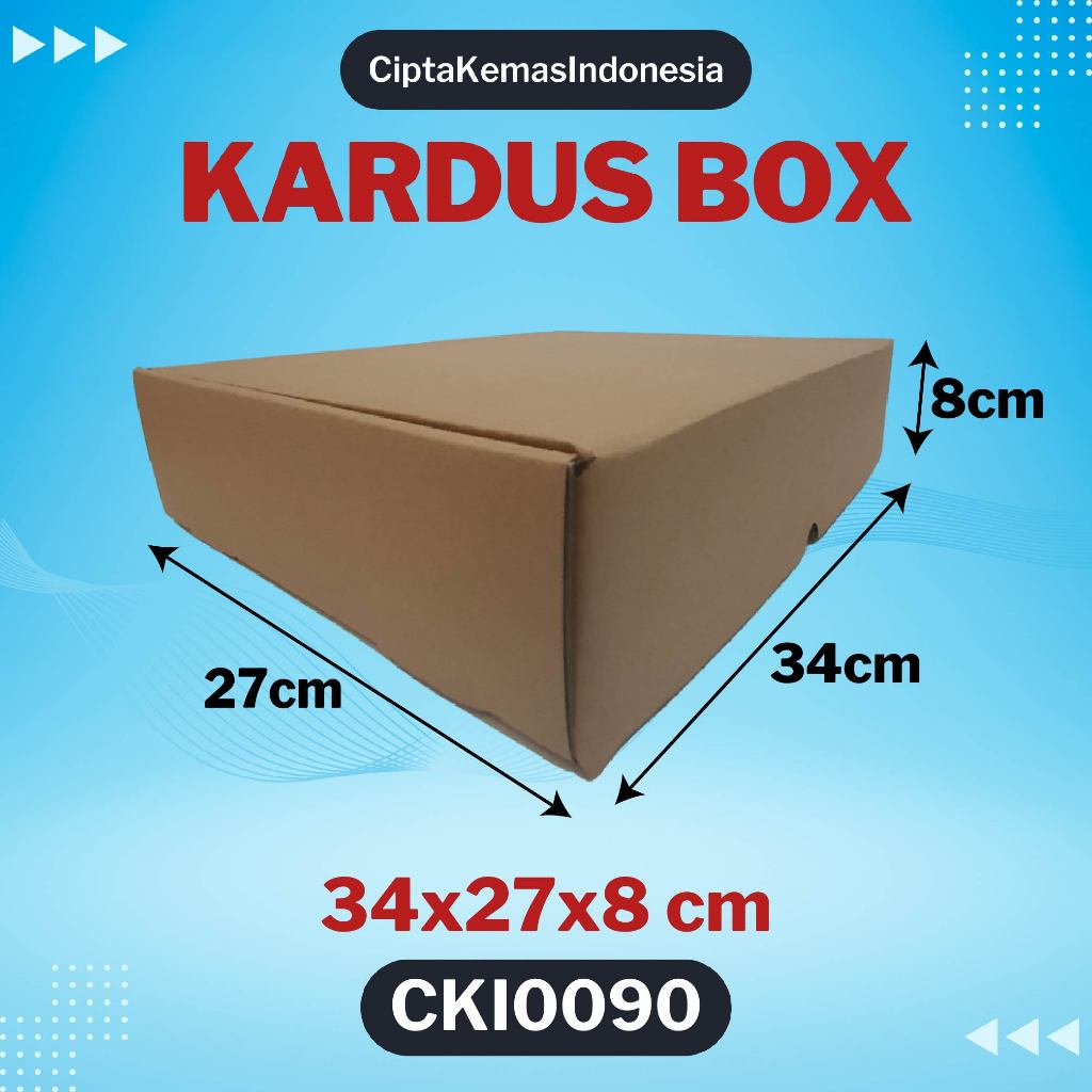 

Kardus Box Die Cut 34x27x8 cm Dus Packing Packaging Polos