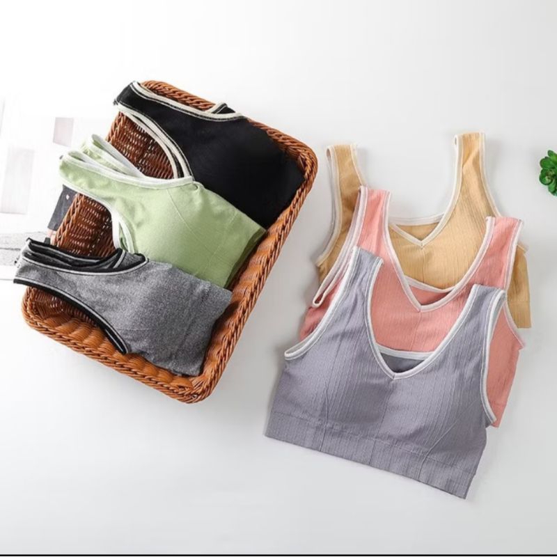 SPORT BRA IMPORT SPONS || SPORT BRA KATUN LEMBUT DENGAN BUSA TANPA KAWAT/BUSA BISA DILEPAS