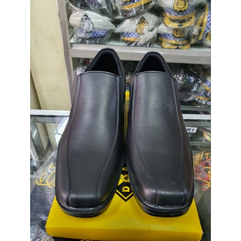 Sepatu Pdh Kilap Pantofel Pria Tanpa Tali | Sepatu Pdh Polisi Doff | Sepatu Pantofel Tni | sepatu pd
