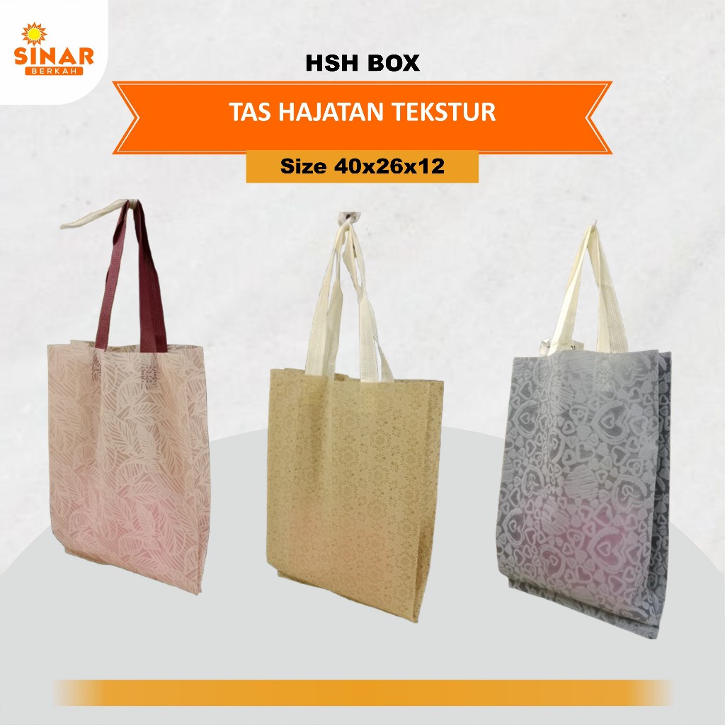 Tas Selamatan Box Nasi  | Tas Hajatan | Tas Kotak Nasi | Tas Besek Spunbond | Tas Spunbond Texture T