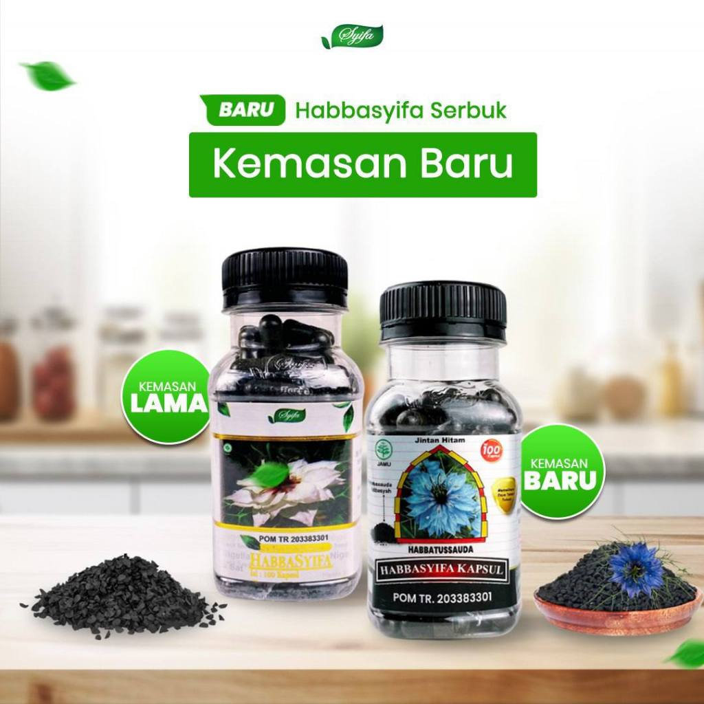 Habbatussauda / Habbasyifa Serbuk 100 Kapsul Serbuk Murni Habasyi Jinten Hitam l Kapsul Jintan
