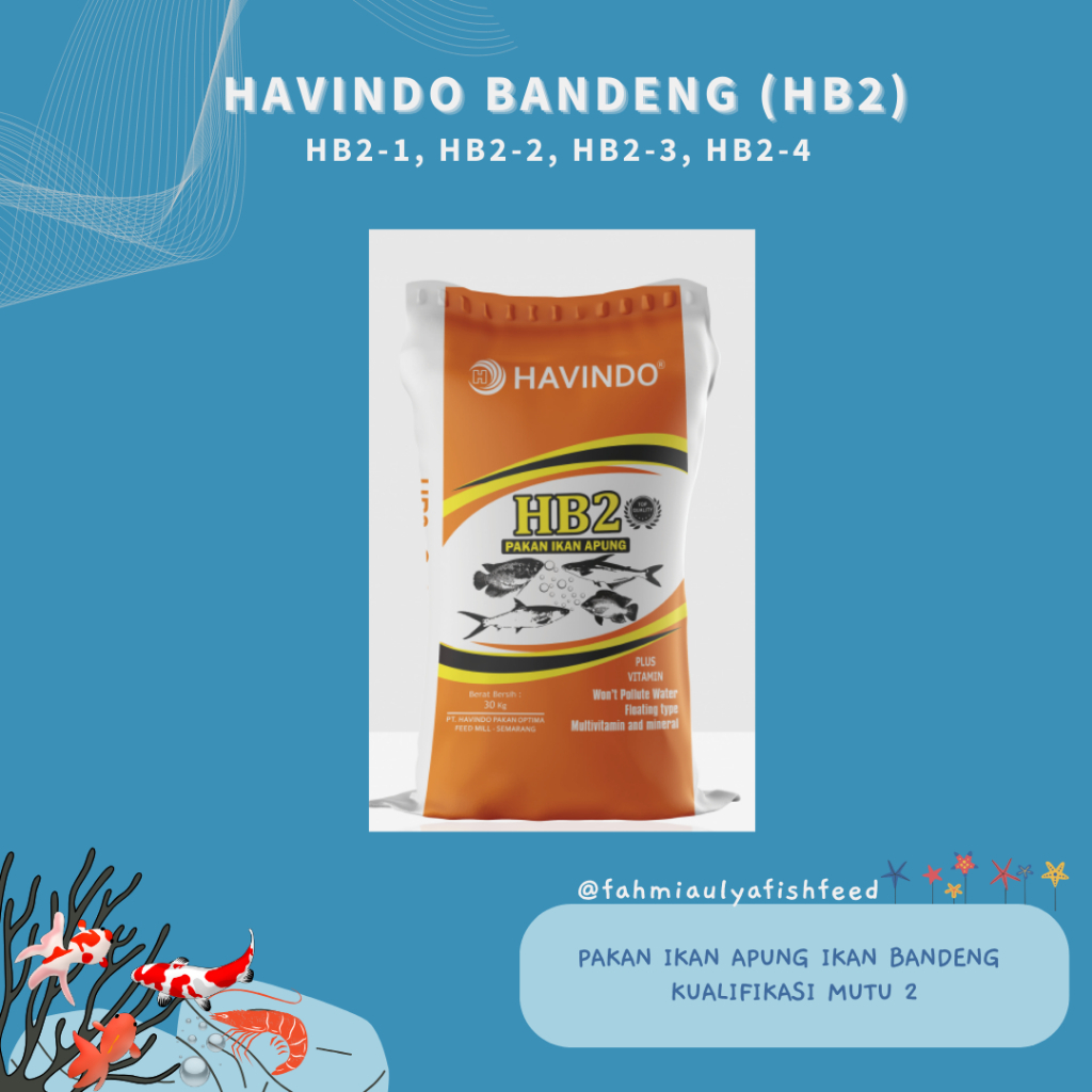 (KEMASAN 1 SAK) HAVINDO BANDENG (HB2) |PAKAN IKAN APUNG BANDENG