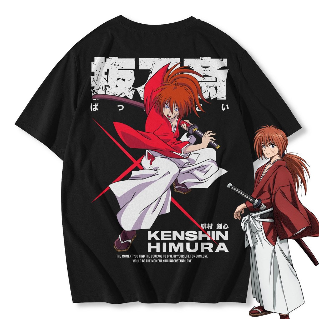 Kaos Ruroni Kenshin Himura Kenshin Samurai X Hitokiri Battosai Shinta Japan Meiji Revolution Assassi