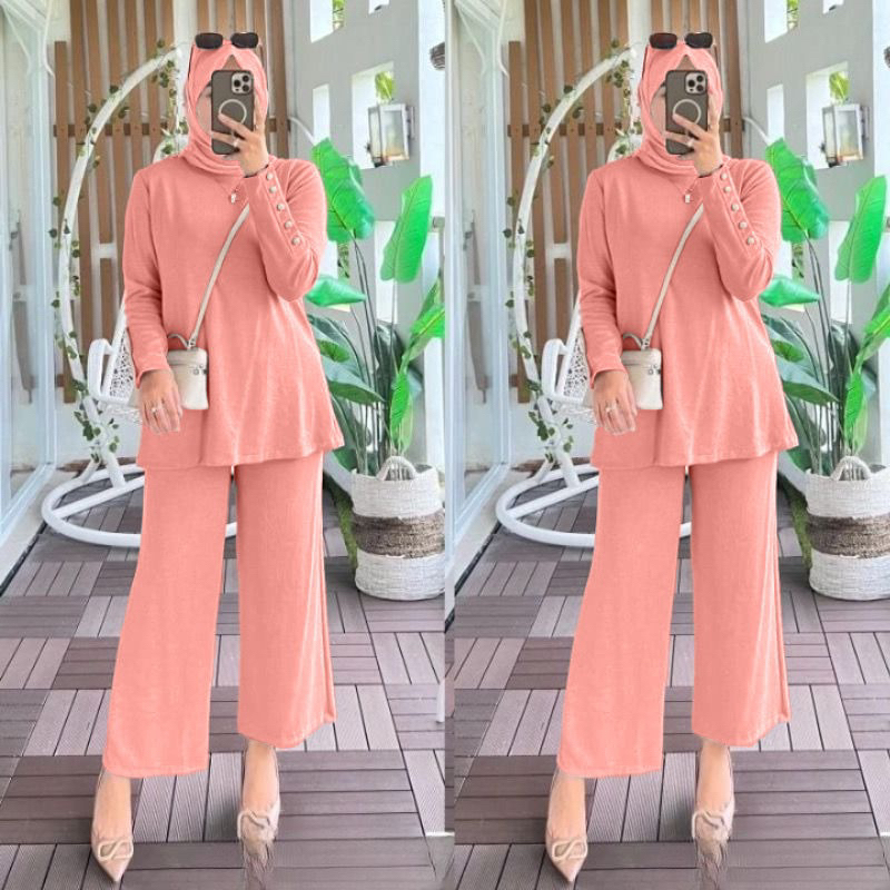 NEW AMARA SET RIB KNIT CELANA KULOT// SETELAN AMARA // AMARA SET // SETELAN WANITA KEKINIAN // OOTD 