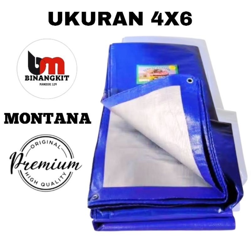 Terpal Tenda Terpal biru MONTANA ukuran 4x6