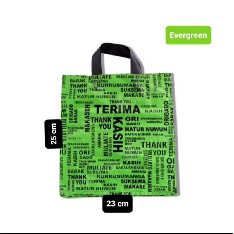 23×25cm Kantong Plastik Olshop Motif Thank You Plastik THank You