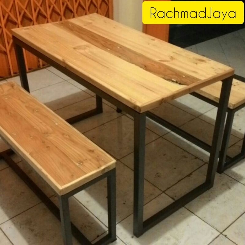 Meja Kursi 1 Set Warkop Kaki Besi Hollow
