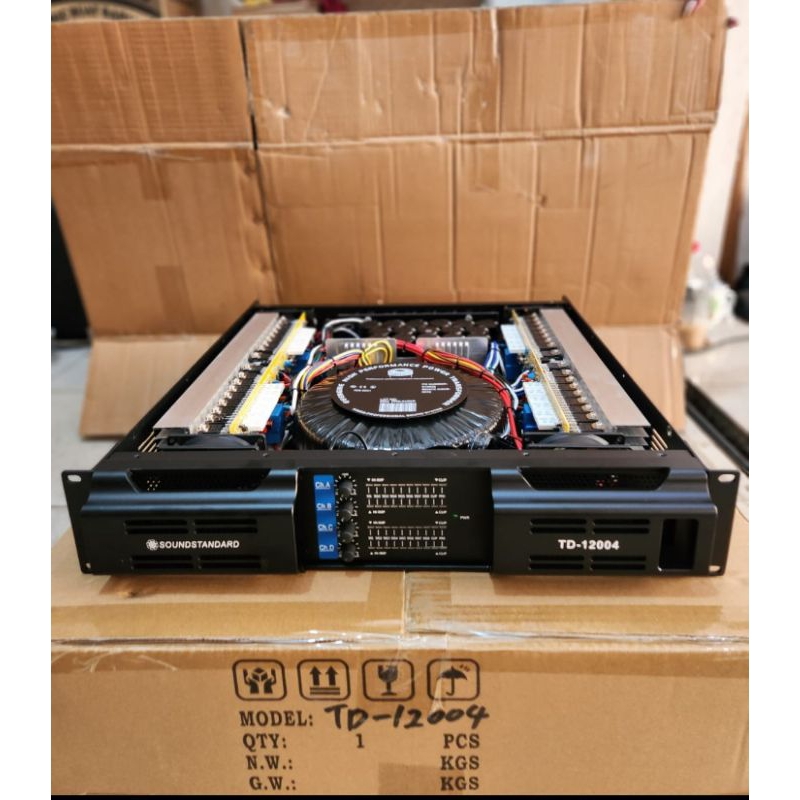 POWER AMPLIFIER SOUNDSTANDARD TD12004 4CH 4X1200WATT TD 12004
