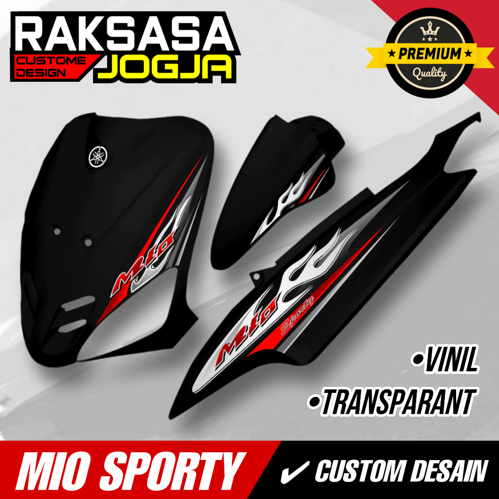 striping mio sporty smile transparan merah putih biru kuning hitam hijau vinil max decal 24