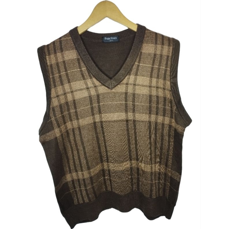 Vest Rajut Cokelat Park Town