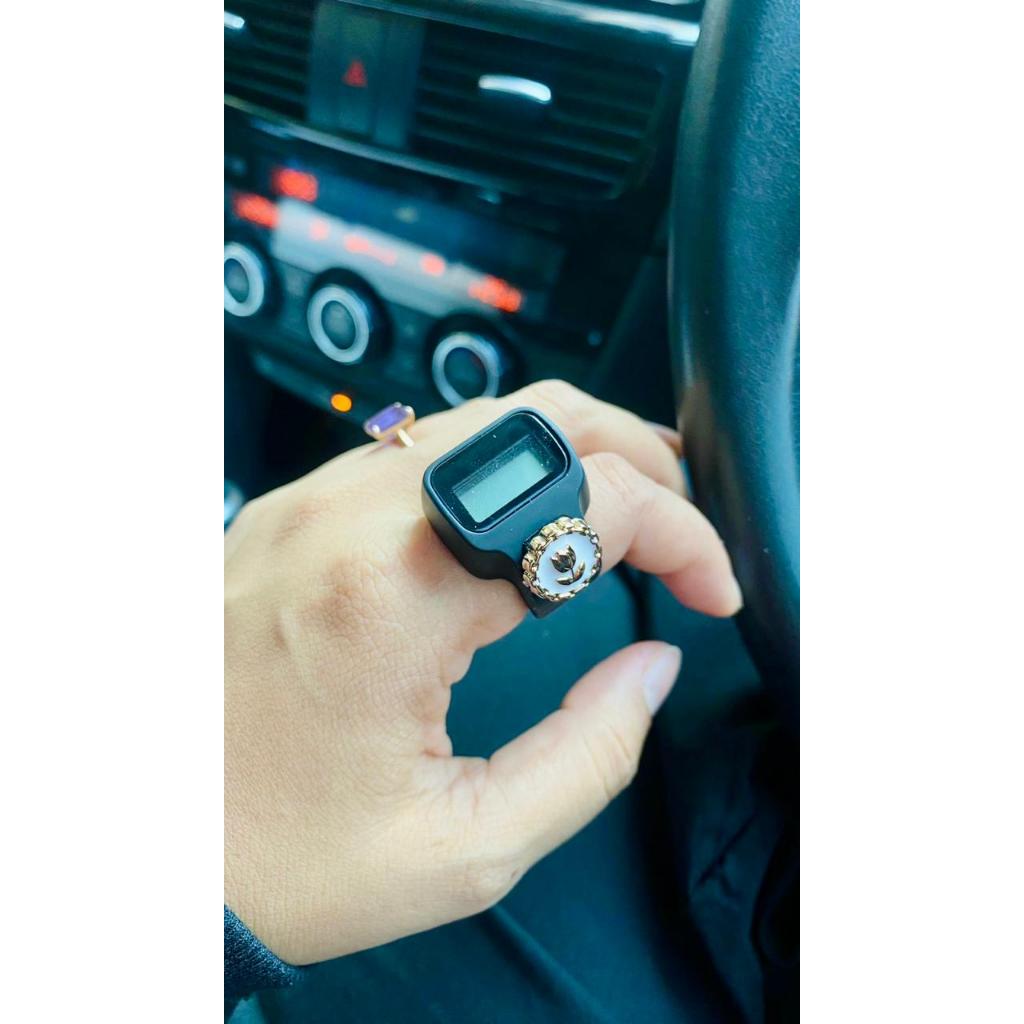 RING LED Tasbih Digital Cincin Tombol Cantik Dzikir Batrai / Tasbih Digital Nyala Tombol Cantik