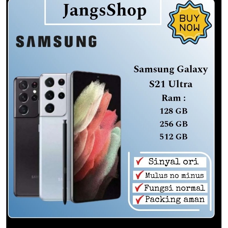 Samsung Galaxy S21 Ultra 5G Second Original 100% LIKE NEW FULLSET