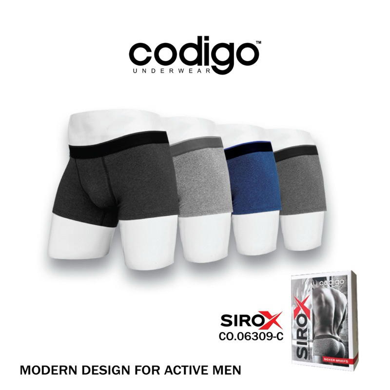 (3pcs) CD petak cowok celana dalam pria dewasa CODIGO SIROX 06309 boxer briefs