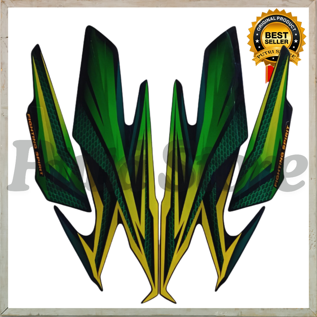 Striping Stiker Yamaha Rx King 2005 Hijau Lis Les Body Rx king Standar 2005 Hijau