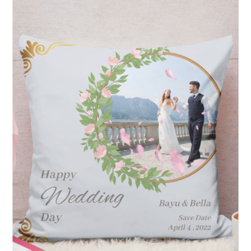 Bantal Souvenir Pernikahan / Bantal Wedding / Bantal Kado Pernikahan / Bantal Custom
