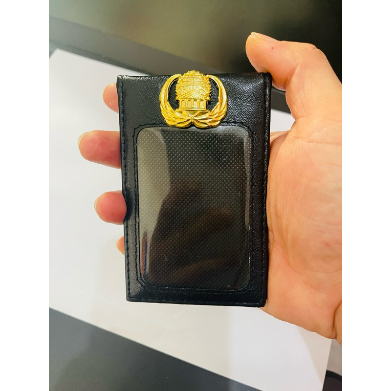 

Name tag Id Card Saku Hitam Doff Logo KORPRI Kuningan Plus Kalung Rantai PREMIUM