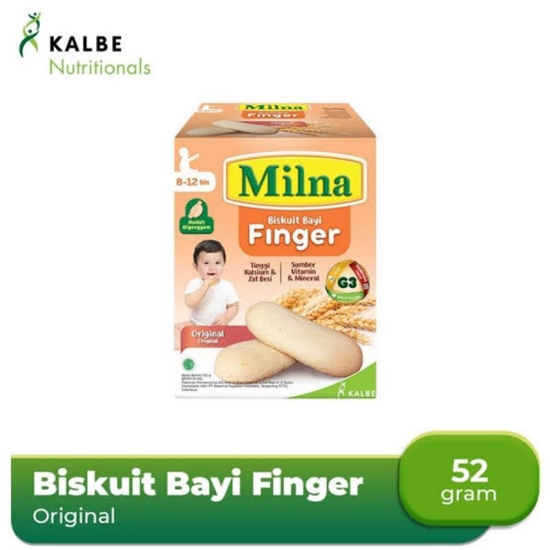 Milna Biskuit Finger Rasa Original | Biskuit untuk bayi 8 bulan+ | Biskuit bayi