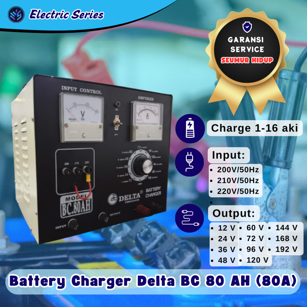 Battery Charger Accu/Cas Aki Delta BC 80 AH (DT 880G)