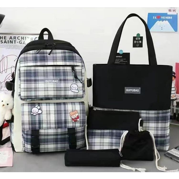 18252 Tas Ransel Wanita Set 5in1 Import