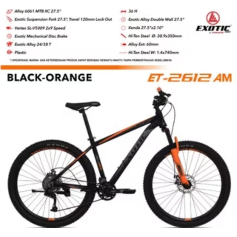 SEPEDA MTB 27.5 EXOTIC 2612 AM / 2612 AH