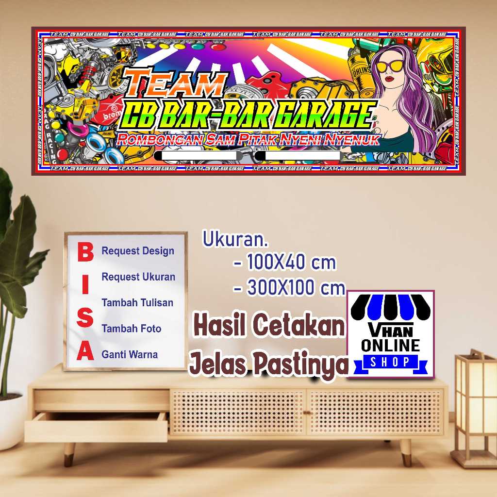 Cetak Spanduk Banner Untuk Konter Motor Racing Keren
