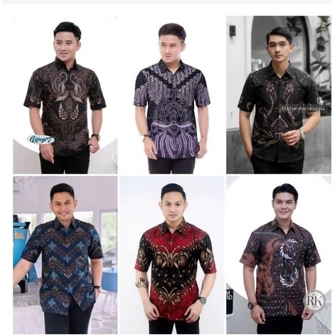 KEMEJA BATIK LENGAN PENDEK PRIA KEMEJA BATIK MODERN LENGAN PENDEK KEMEJA BATIK KEKINIAN TERBARU BATI