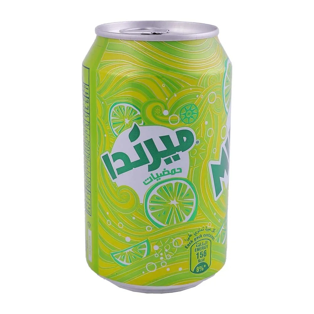 

Minuman Mirinda Citrus ميرندا حمضيات Soft Drink Kemasan Kaleng Berkualitas Impor Saudi Arab