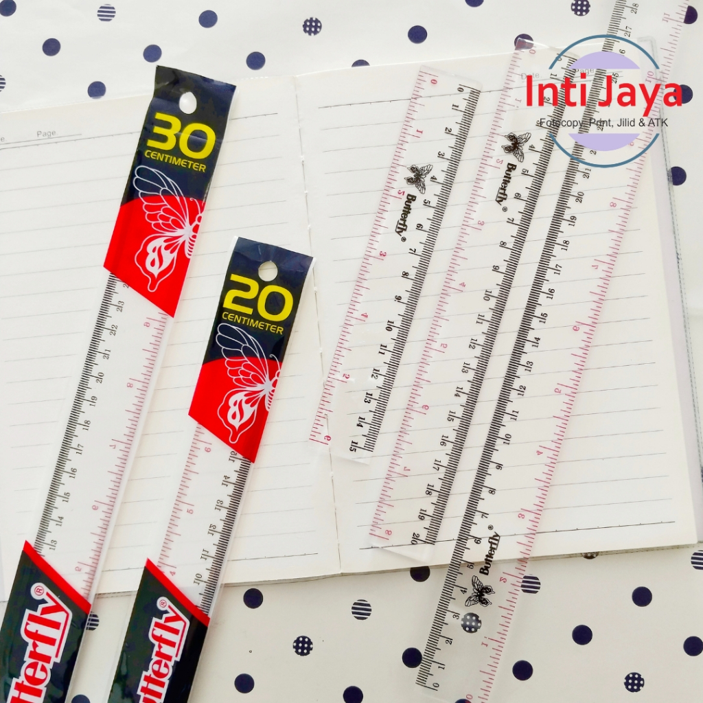 

Mistar Butterfly Plastik 15/ 20/ 30 cm