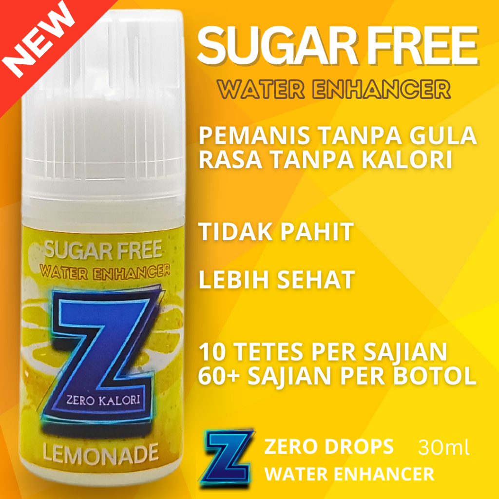 

SWEETENER / SUGAR FREE 0 Calorie / Diabetes Diet / Bebas Gula / Pemanis no Stevia / 30ml - LEMONADE