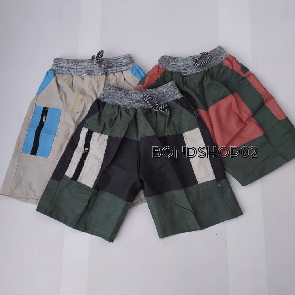 Celana Pendek Rib Anak Laki Laki Usia 3-4 Tahun - Fashion Anak Laki Laki