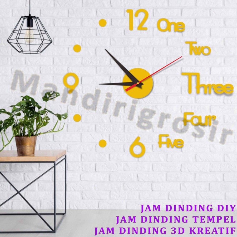 Jam Dinding Tempel * Jam Dinding * Jam Dinding 3D Kreatif * Jam Dinding DIY