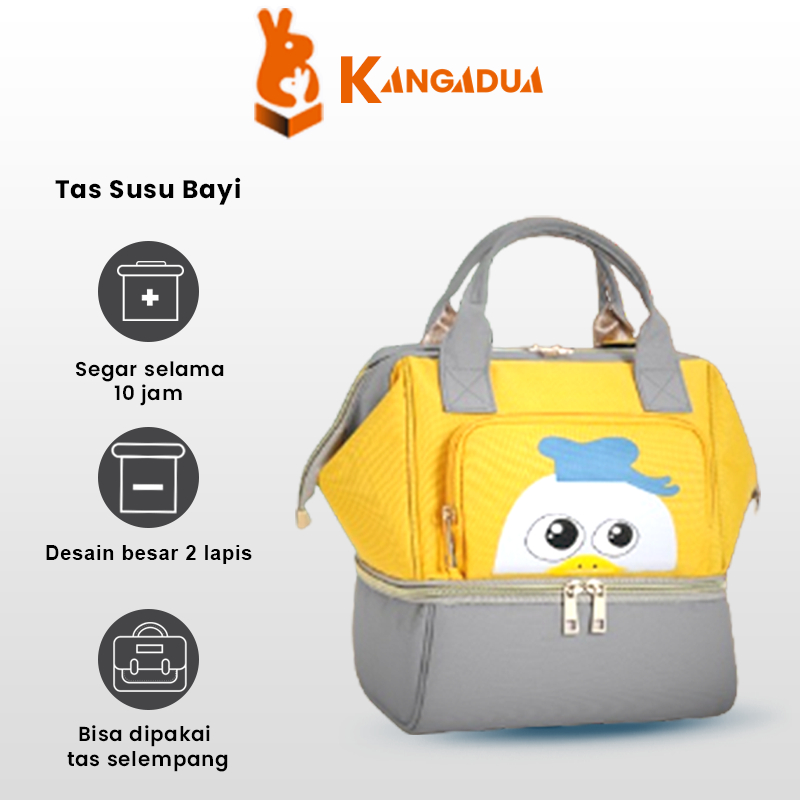 KANGADUA Tas Asi Cooler Bag Dan Tas Bayi/ 2in1 Multifungsi Fashion Cooler Bag Asi / Diaper Bag Ranse