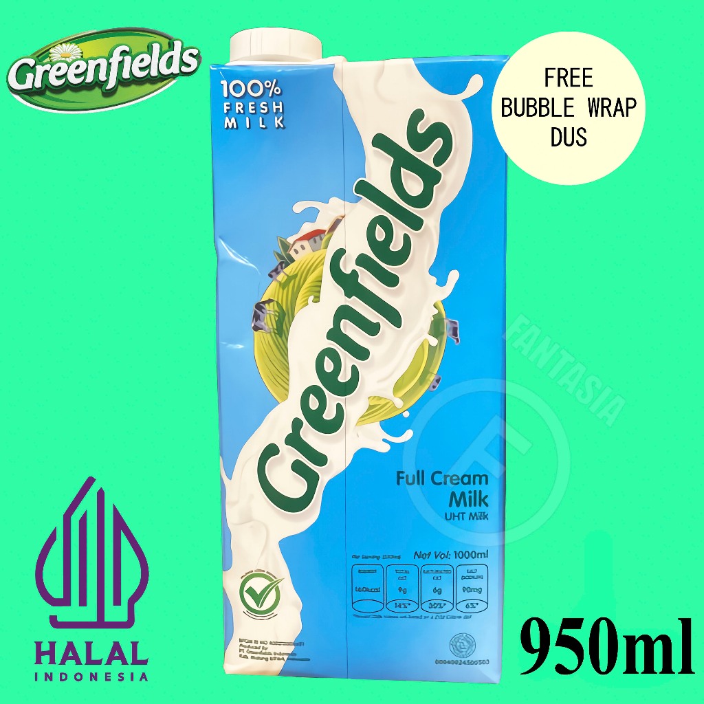 

SUSU GREENFIELDS UHT FULLCREAM 1 LITER DENGAN TUTUP PUTAR DAN NON TUTUP PUTAR FUNCORNER FREE BUBBLE WRAP DAN DUS