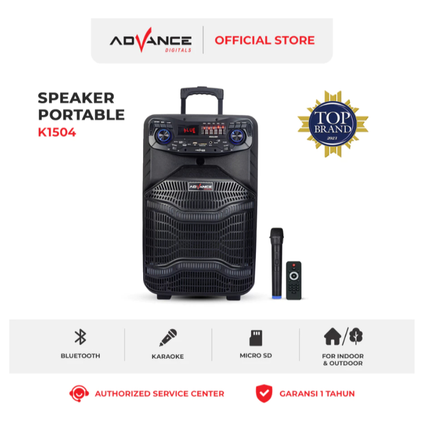 Advance Digitals K1504 Speaker Meeting Bluetooth 15 inch 1 Microphone Bergaransi