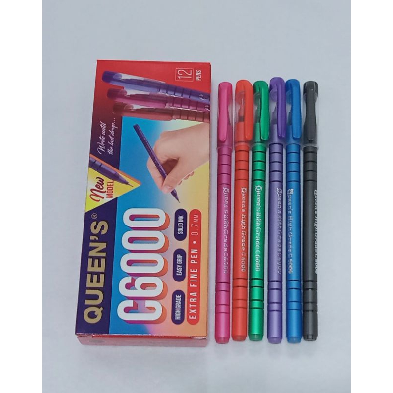 

pen Bolpoin Quen's C6000 extra fine 0.7 hitam