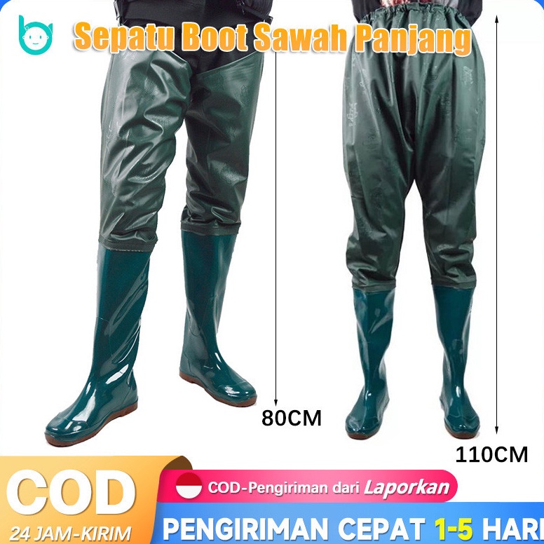 Harga Murah DSepatu Boot Sawah Panjang Pria Anti Air Impor Waterproof Sepatu Bot Tinggi Sepatu Boots