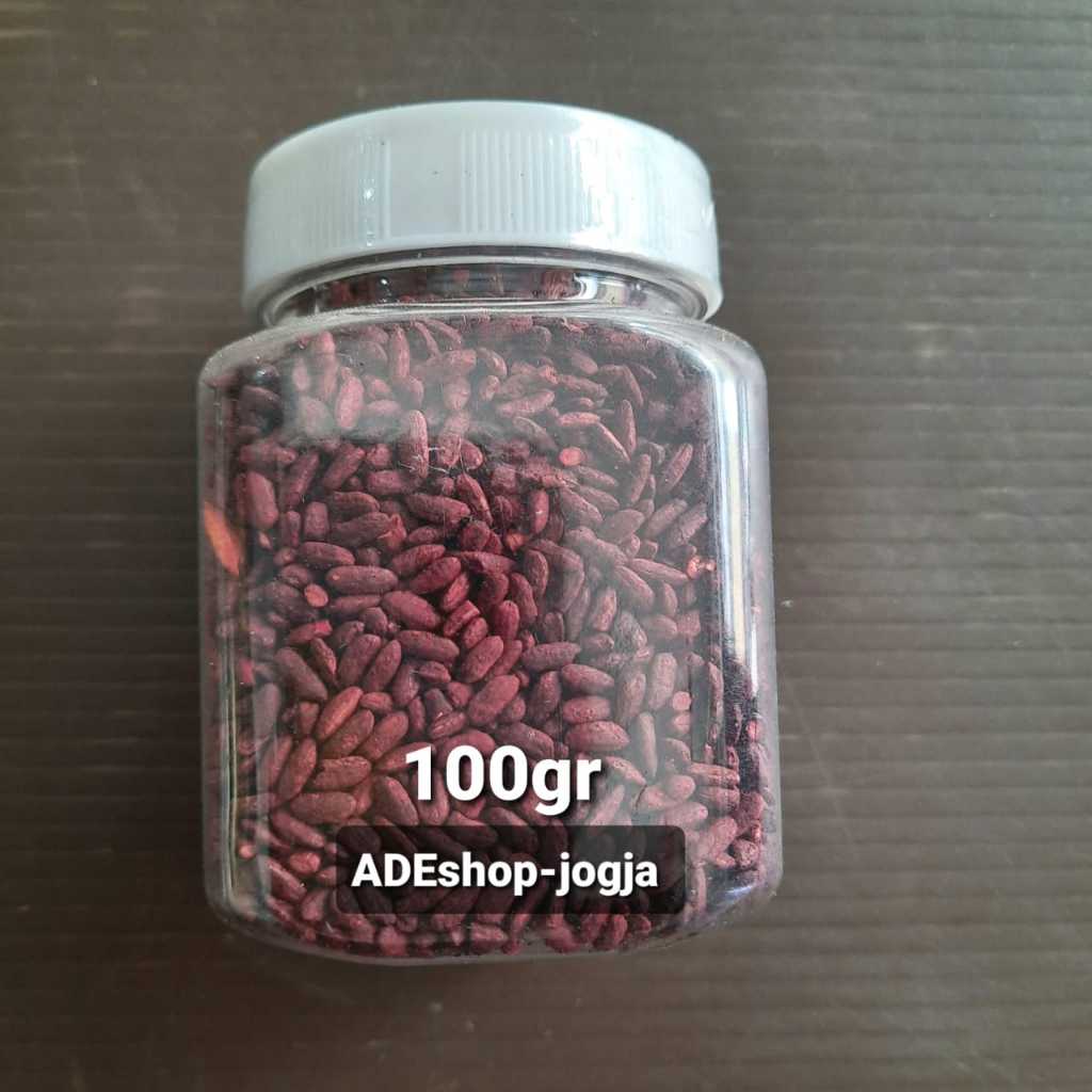 

angkak beras merah 100 gr red yeast rice hong mi qiu fung mi biji