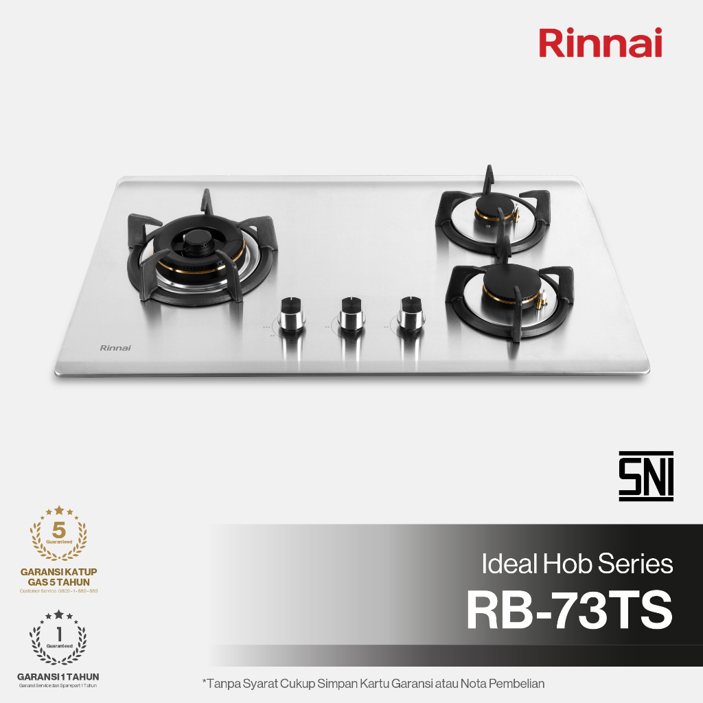 Kompor Tanam Gas Stove - RINNAI RB 73 TS