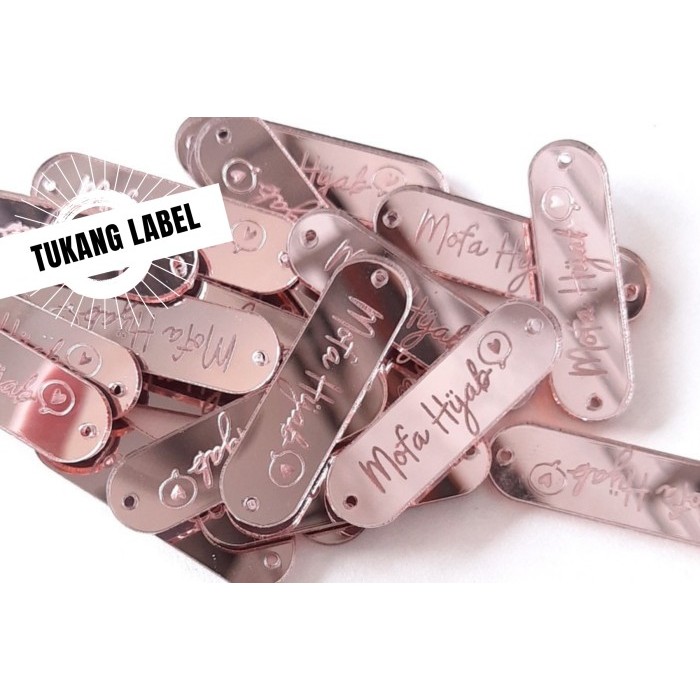 

Label Hijab Model Standard Akrilik Custom Brand Sendiri Laser Cutting Terlaris