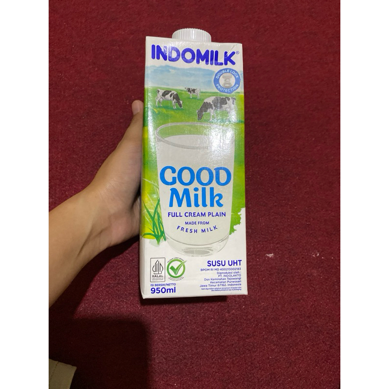 

susu Indomilk Full Cream Plain susu UHT 950ml