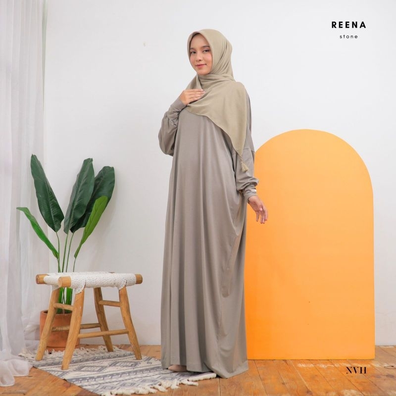 NVH | Gamis REENA - Gamis Syar’i Rayon Premium | Gamis Muslimah Longgar Adem | NVH Reena