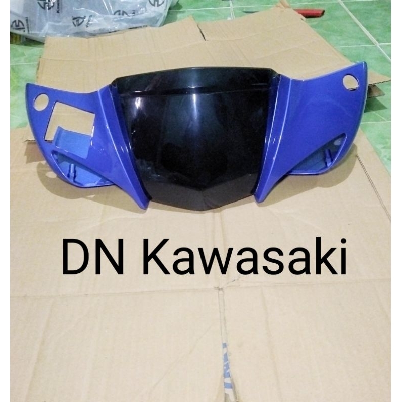 cover batok stang depan zx130 zx130 original warna biru