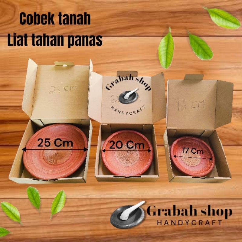 COBEK TANAH LIAT SAMBEL GAMI TAHAN PANAS 25 CM